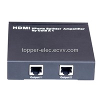 HDMI Amplifier Splitter 1x2 by 1xCat-5e/6