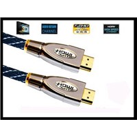 Hdmi to hdmi cable mental shell with 24k gold plated connectors for all hdmi devices.
