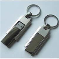 High Quality Swivel Metal USB with Key Chain