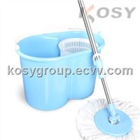 Microfiber spin mop and bucket