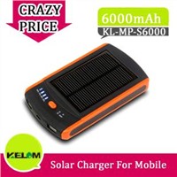 Mobile Phone Solar Chargers 6000mAh Portable Multifunction Solar Charger Manufacturer