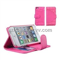PU Case for iPhone 5 with Card in Store Function, Waterproof, Shock-proof