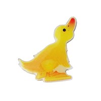 Personalised Duck Shaped Metal Pin Badge