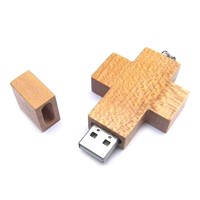 Popular 1gb 2gb 4gb Cross Wood USB Drive for Christan