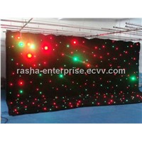 RGBY LED Star Curtain Cloth Stage Backdrop 2*3m 8 Channels 17 Effects