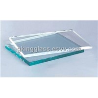 SELL FLAT OR CURVED ULTRA CLEAR GLASS WITH HOLES