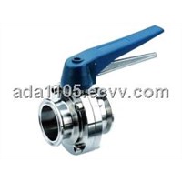 Sanitary Stainless Steel Butterfly Valve With Clamped End