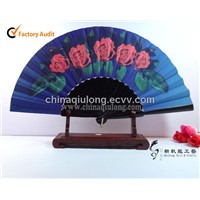 Spanish Style Wood Painted Hand Fan