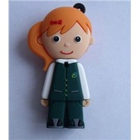 Student Girl Shape Customize USB for School Gifts
