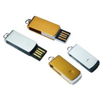 Swivel Mini USB Flash Drive with Epoxy Dome Logo