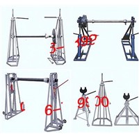 Triangle hydraulic pay-off stand