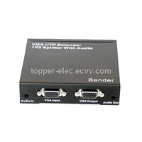 VGA UTP Extender 1x2 Splitter with Audio