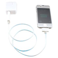 Visible color light flow sync charge cable for apple
