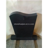 black granite tombstone