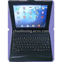 ipad3 plastic bluetooth keyboard leather case