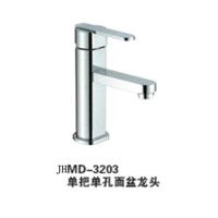 single cold water faucet in bathroom copper