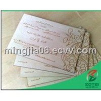 wooden card