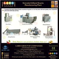 Extruded inflated snacks production line