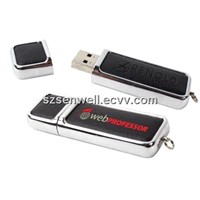 Rectangle Classic Leather USB Memory Drive-L9