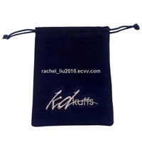 Velvet Bag (KM-VEB0010), embroidery bag, velour pouch, gift bag, gift packing bag, drawstring bag