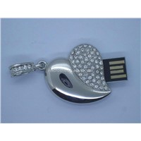 4GB Supper Thin Heart USB Flash Memory for Promotional