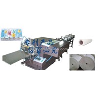 Automatic tissue roll bagging machine