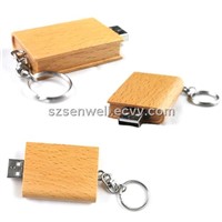 Book Shape Wood USB Pen Drive-w11