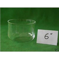 Clear Crystal Singing Bowls with case and striker