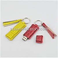 Cool Model for Gift Leather USB Flash Stick-L16