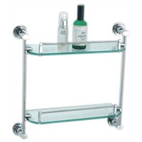 Two Layers Glass Shelf, Double Glass Shelf, Bathroom Accessory