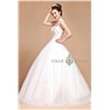 Ball Gown High Neck Natural Floor-length Sleeveless Lace Lace-up Satin new wedding dress arrivals