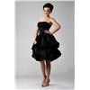 Ball Gown Strapless Sleeveless Cascading Ruffle Short/Mini little black homecoming dresses