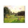 Hand-painted oil paintings by artist Two Women in a Meadow by Camille Pissarro with Stretched Frame