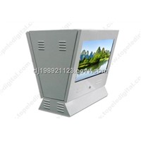 21.5inch 1,000nits dual-screens with water-proof case lcd monitor for gas station
