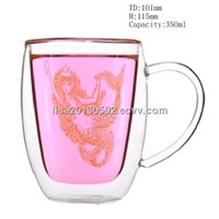 350ml Borosilicate glass coffee cup