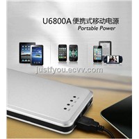 6000mAh Universal Power Bank for Smart Phone and Tablet PC