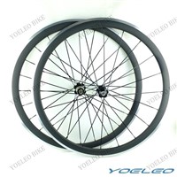 700C 38MM Carbon Clincher Wheels with Alloy Brake Surface