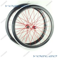 700C 50MM Carbon Clincher Wheels with Alloy Brake Surface