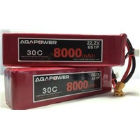 Agapower Lipo Battery 8000mah 30c 22.2v For Multicopter