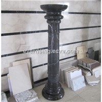 China Black & White Marble Column