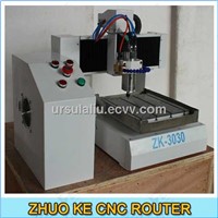 China supplier cnc router metal engraver for sales 4 axis ZK-3030