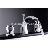Chrome clour waterfall basin faucet 8 inch widespread lavtory sink faucet