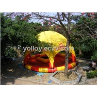 Commercial PVC Tarpaulin Inflatable Water Pools with Cover Tent for Water Ball and Paddle Boat