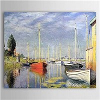 Famous Oil Painting A Yacht at Argenteuil by Claude Monet