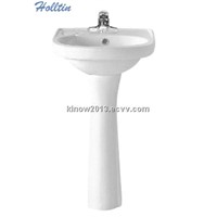 HT323 Ceramic Sanitary Ware Washbasin With Pedestal