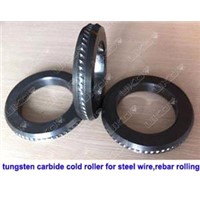 Hard wearing tungsten carbide cold roll used for producing reinforcing steel bar