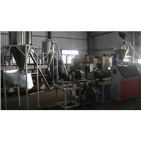 Hot cutting PVC granulating production line