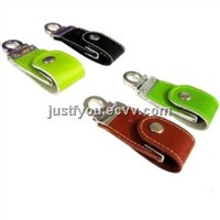Hot Sale Portable Leather USB Disk Flash Memory Drive