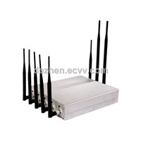 20W 8 Channel Cellphone Signal Jammer Shield With 3G+ GPS + WIFI + UHF VHF Walkie Talkie