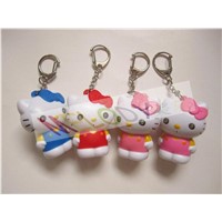 LED Hello Kitty Shaped Key Chain with Voice as gift